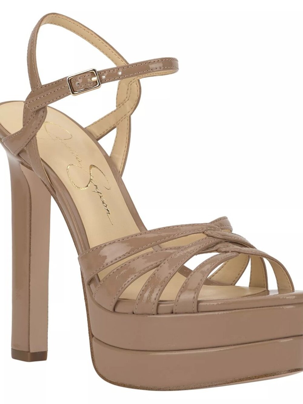 Jessica Simpson Women's Itzari Strappy High-Heel Platform Sandals - Chai Latte